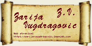 Zarija Vugdragović vizit kartica